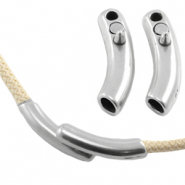 Chiusura magnetica di metallo DQ per cordoncino (Dreamz) 5 mm argento antico (privo di nichel)