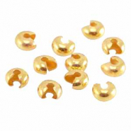 Coprischiaccini di metallo DQ per schiaccino / nodo fino a 4mm oro (privo di nichel)