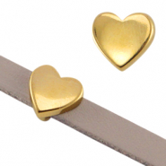 Passanti di metallo DQ Ø5.2x2.2mm cuore oro (privo di nichel)