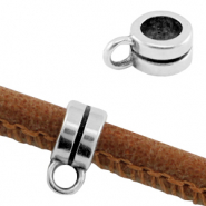 Anello di metallo DQ Ø3.8mm con 1 anellino argento antico (privo di nichel)