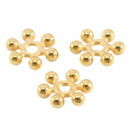 Perline di metallo DQ separatore 7mm anello in stile balinese oro (privo di nichel)