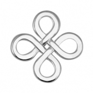 Ciondoli di metallo DQ distanziatore con simbolo dell'infinito argento antico (privo di nichel)