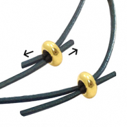 Chiusura con perline scorrevoli di metallo DQ 8x4 mm oro (privo di nichel)