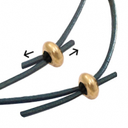 Chiusura con perline scorrevoli di metallo DQ 8x4 mm bronzo antico (privo di nichel)