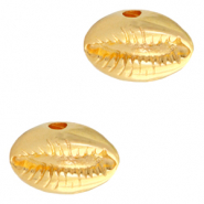 Perline di metallo DQ conchiglia ciprea oro (privo di nichel)