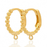 Monachelle tonde chiuse a molla di metallo DQ con anellino oro (privo di nichel)