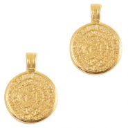 Ciondoli di metallo DQ disco di Festos 16mm oro (privo di nichel)