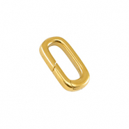 Componenti di metallo DQ portachiavi ovale 18mm oro (privo di nichel)