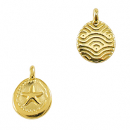 Ciondoli di metallo DQ stella marina oro (privo di nichel)