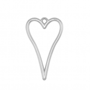 Ciondoli di metallo DQ cuore argento antico