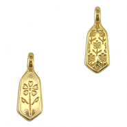 Ciondoli di metallo DQ flore oro (privo di nichel)