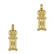 Ciondoli di metallo DQ cuore oro (privo di nichel)