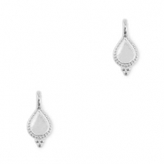 Ciondoli di metallo DQ goccia argento antico (privo di nichel)