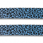 Bandana leopardo blu chiaro-nero