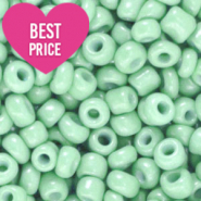 Perline di vetro rocailles 6/0 (4 mm) verde bocciolo di primavera