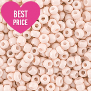 Perline di vetro rocailles 12/0 (2mm) beige pesca