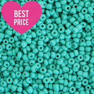 Perline di vetro rocailles 12/0 (2 mm) verde viridiana