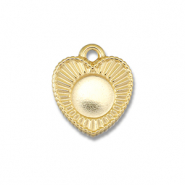 BY31&reg; Ciondoli in acciaio inossidabile con castone per SS20 fondo piatto oro