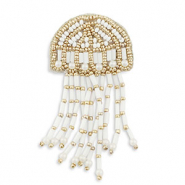 Broches medusa bianco-oro