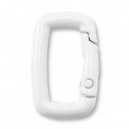 Componenti colorati bris&eacute; portachiavi rettangolo bianco