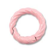 Componenti colorati anello bris&eacute; portachiavi rosa chiaro