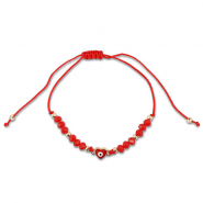 Braccialetti alla moda perline miste rosso-oro