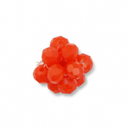 Ciondoli sfaccettati fiore rosso