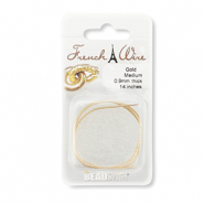 Beadsmith French wire medium 0.9mm oro