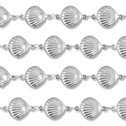 Componenti in acciaio inossidabile catena conchiglia argento