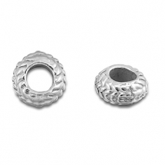 Perline in acciaio inossidabile anello 8mm argento