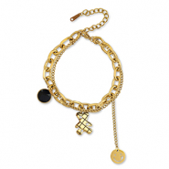 Bracciali in acciaio inossidabile orsetto oro