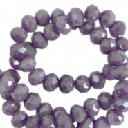 Perline sfaccettate 6x4 mm rondella viola Africano-effetto perlato