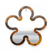 Ciondoli accattivanti specchio flor marrone-nero