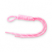Portachiavi paracord rosa-bianco