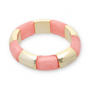 Bracciali in resina oro-rosa
