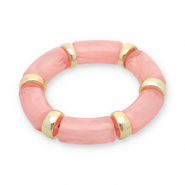 Bracciali in resina oro-rosa