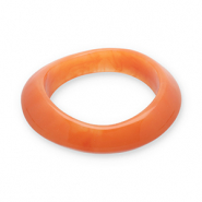 Bracciali bangle in resina arancio fiamma