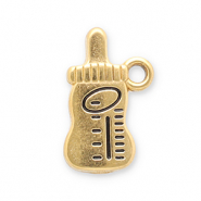 Ciondoli in acciaio inossidabile biberon oro-nero