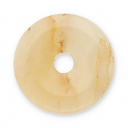 Perline in pietra naturale Agata donut 16mm arancione ambra