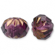 Perline Rep. Ceca FPB tonda 10x7mm amethyst-bronze