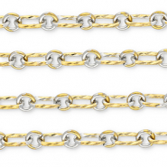 Componenti in acciaio inossidabile catena a rol&ograve; ovale-tonda oro-argento
