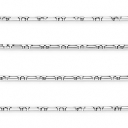 Componenti in acciaio inossidabile catena a rol&ograve; rettangolo argento