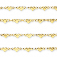 Componenti in acciaio inossidabile catena a rol&ograve; cuore oro