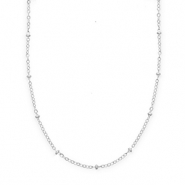 BY31® Collane in acciaio inossidabile maglia con palline argento