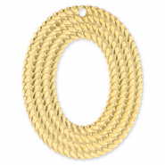 Ciondoli in acciaio inossidabile ovale oro