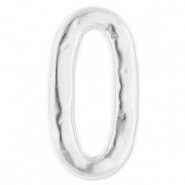 Componenti in acciaio inossidabile distanziatore ovale argento