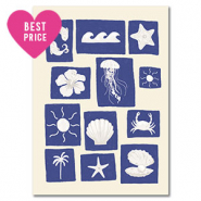 BY31® Espositori bigiotteria in cartoncino natura bianco-blu