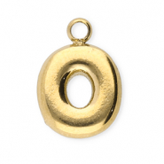 Ciondoli in acciaio inossidabile lettera O oro