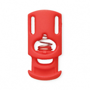 Componenti colorati chiusura stopper per cordoncino rettangolo rosso