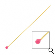 BY31&reg; Componenti in acciaio inossidabile chiodini a testa pallina 70mm oro-rosa magenta